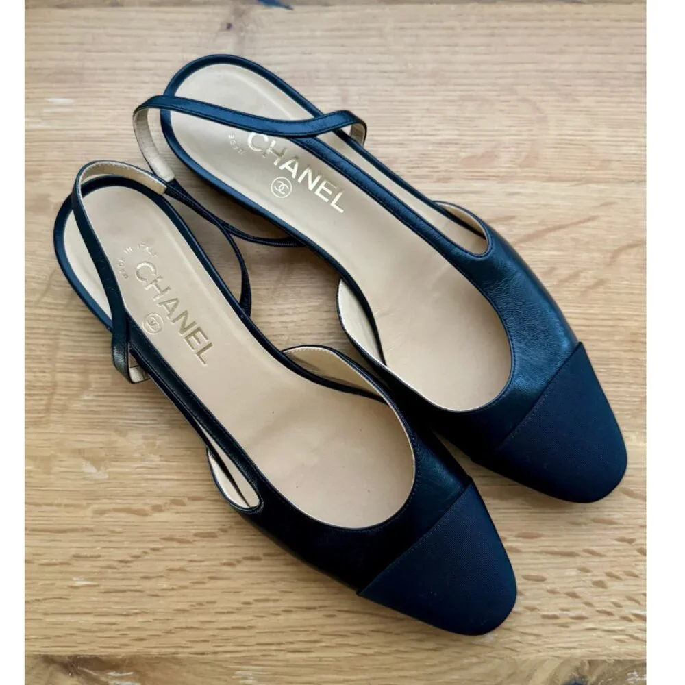 Chanel Classic Black Slingbacks - Picture 3 of 9